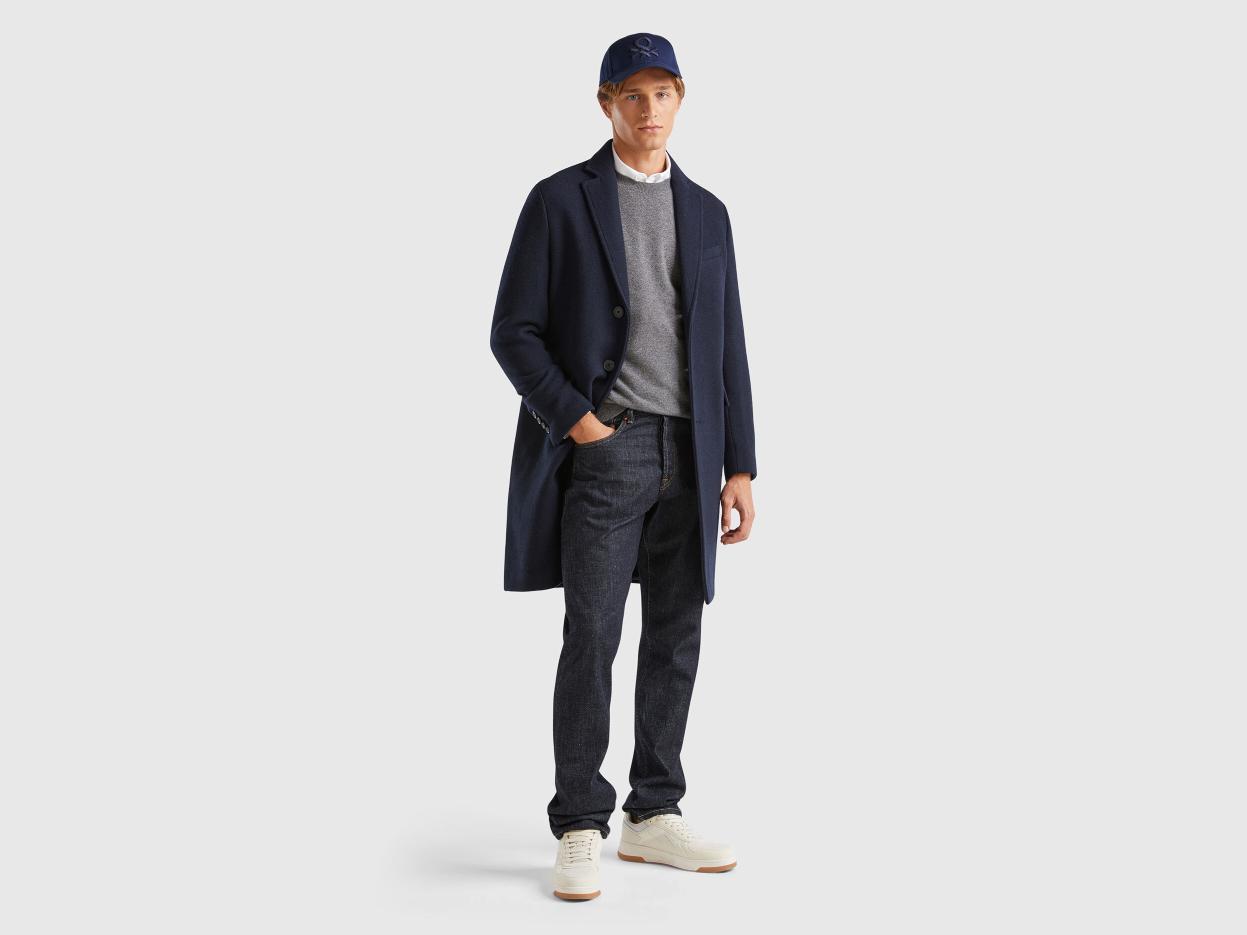 Benetton wool coat deals