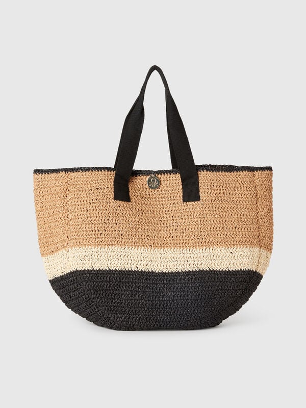 Bolso shopping efecto paja Mujer