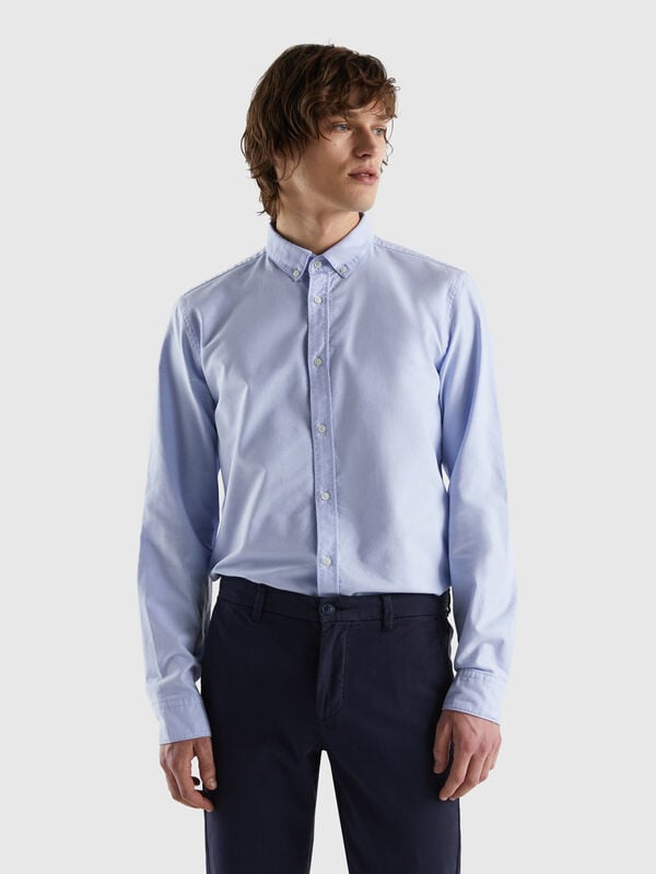 Slim fit shirt in 100% cotton Men