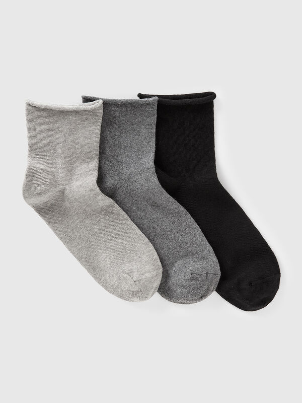 Tres pares de calcetines largos Mujer