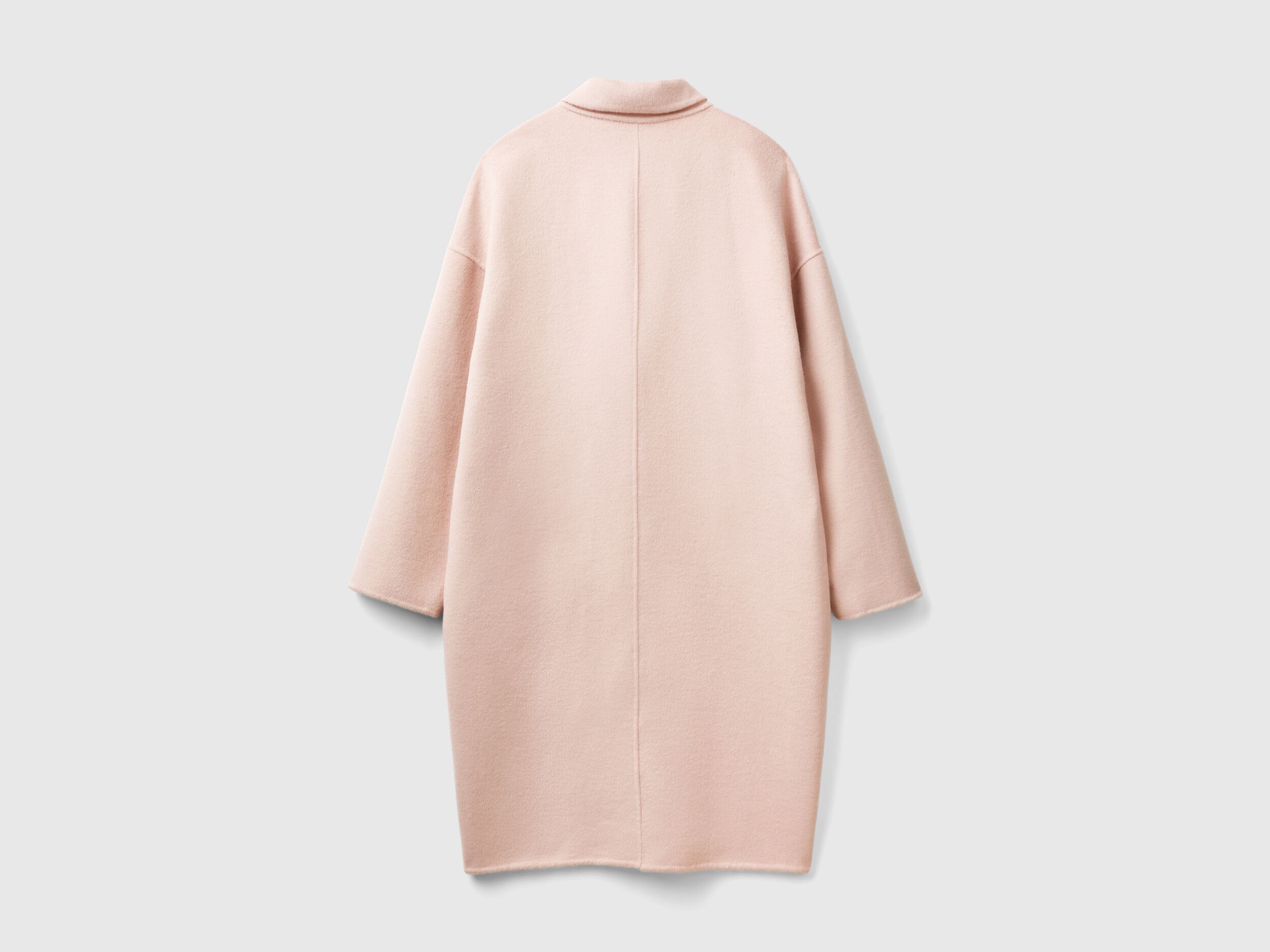 Midi coat in wool blend Pink Benetton