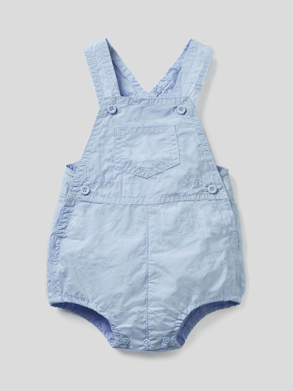 Overall onesie in 100% cotton image number 1