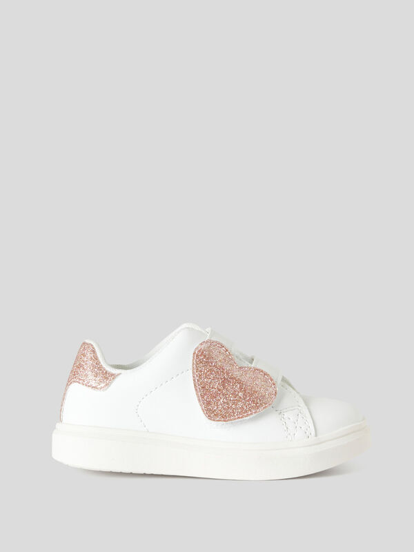 Low-top sneakers with glittery details Junior Girl