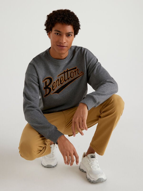 100% cotton college-style sweatshirt Men