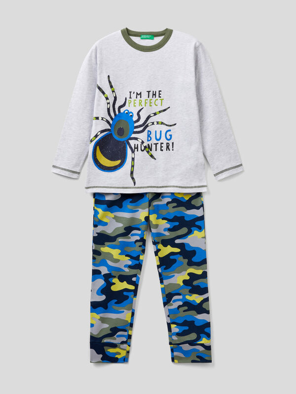 Pijama de 100 % algodón con pantalón estampado Niño
