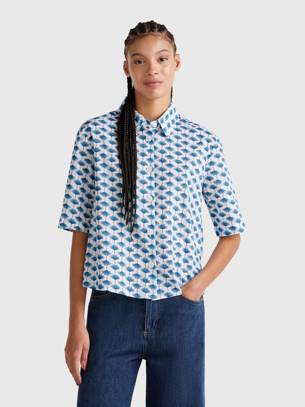 Patterned shirt in lightweight cotton Women