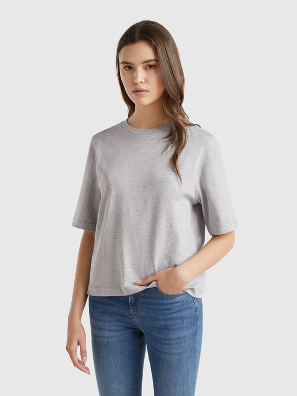 Camiseta boxy fit de 100 % algodón Mujer