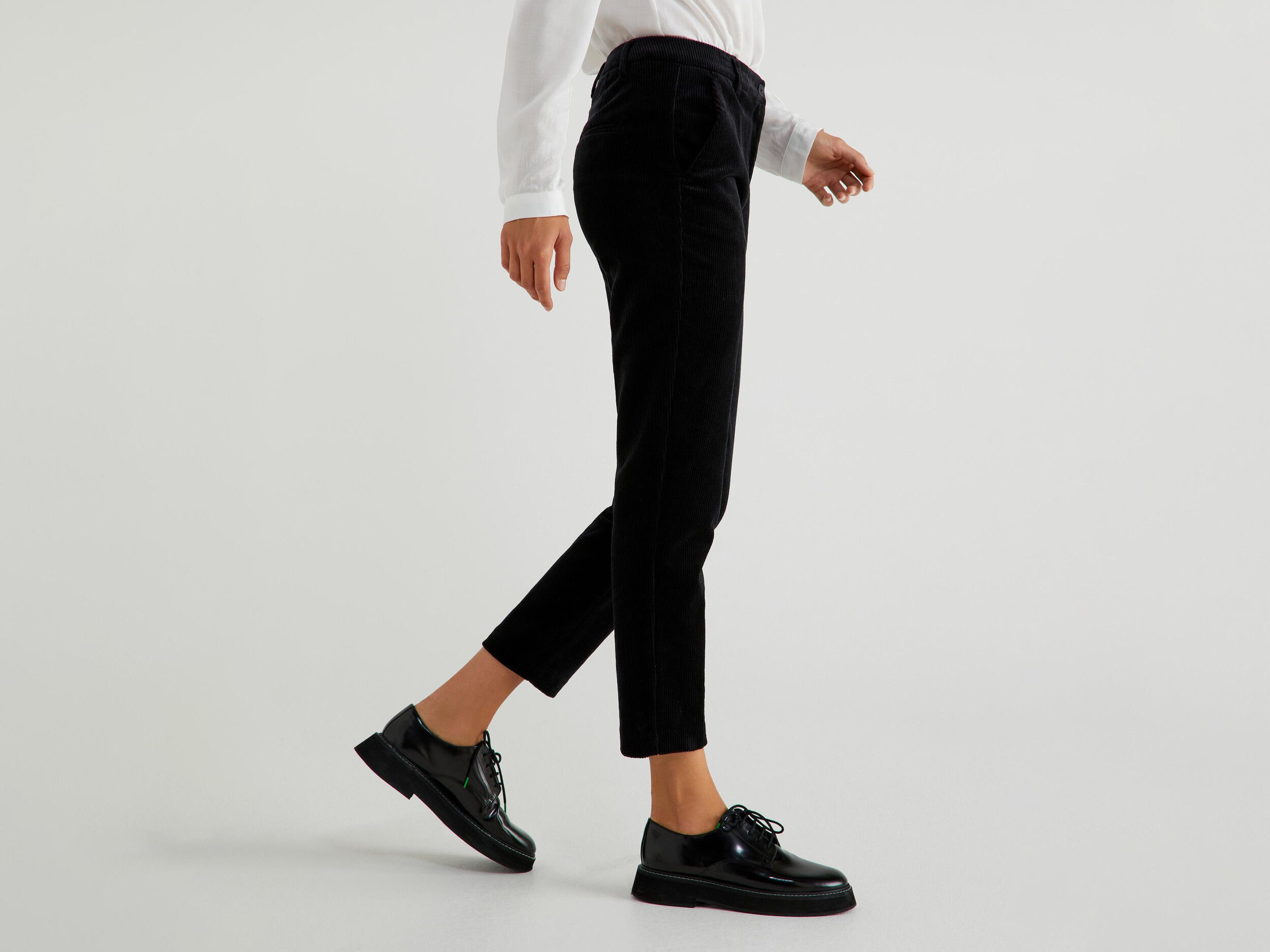 stretch velvet trousers