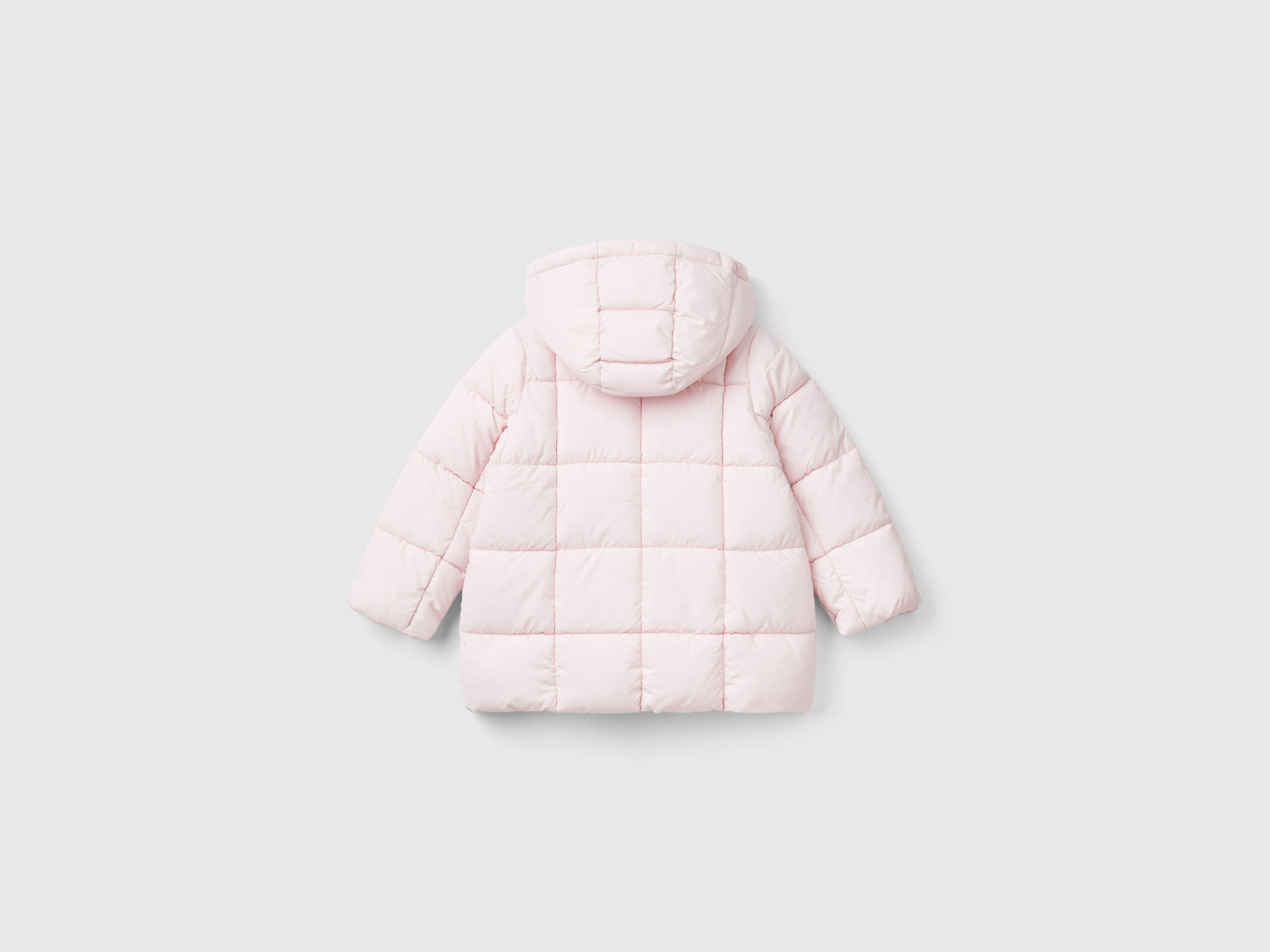 Jacket with detachable hood - Pink | Benetton