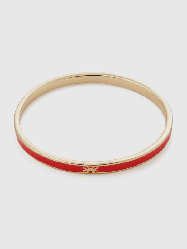 Thin strawberry red bangle bracelet Women