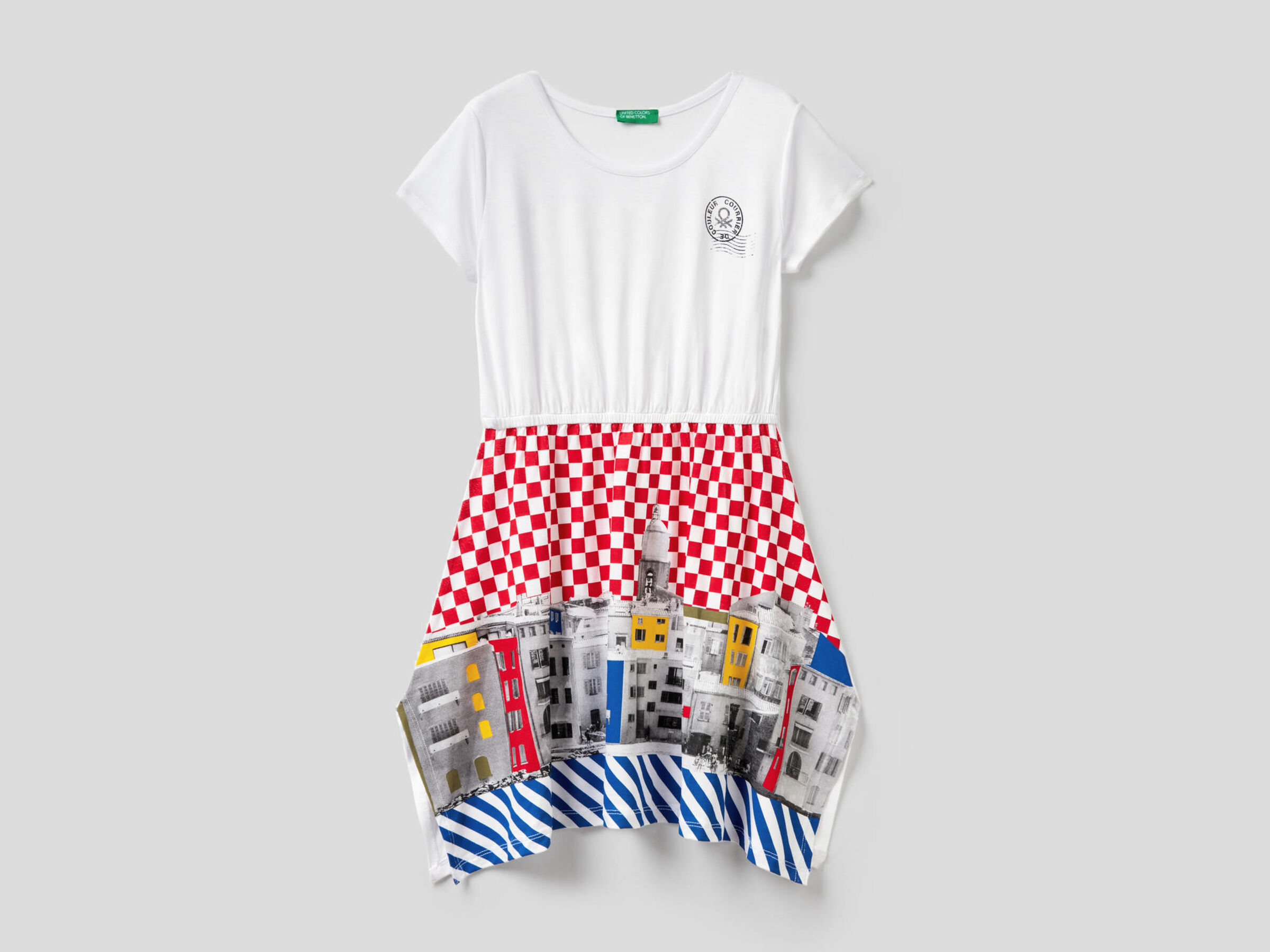 Dress with postcard print image number null