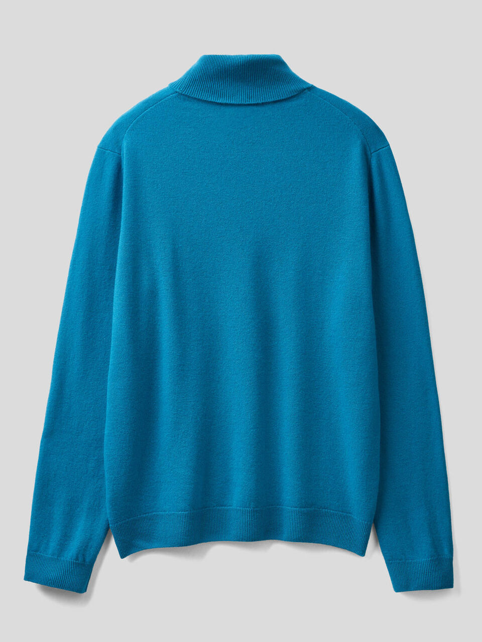 Teal turtleneck sweater in pure Merino wool - Teal