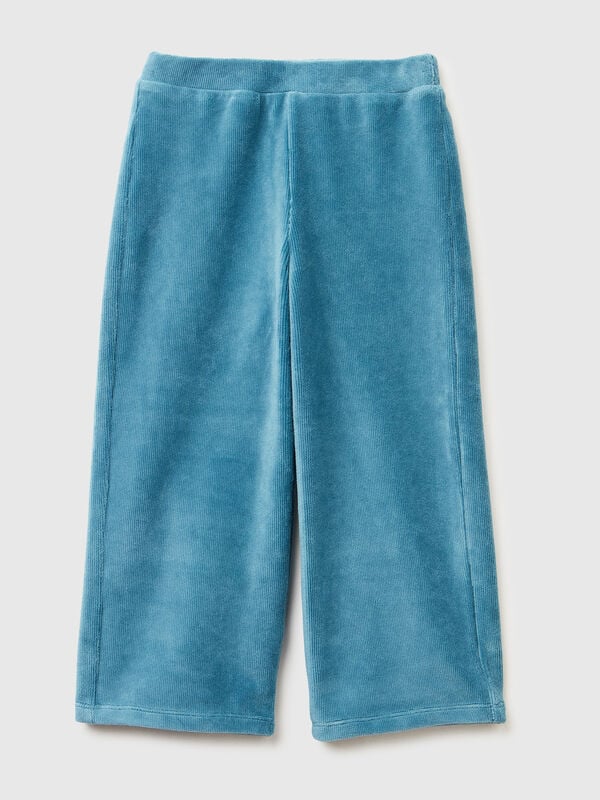 Wide chenille trousers Junior Girl