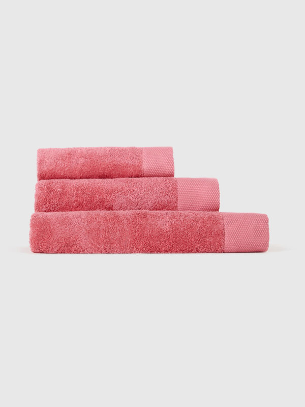 Pink towel set in 100% cotton