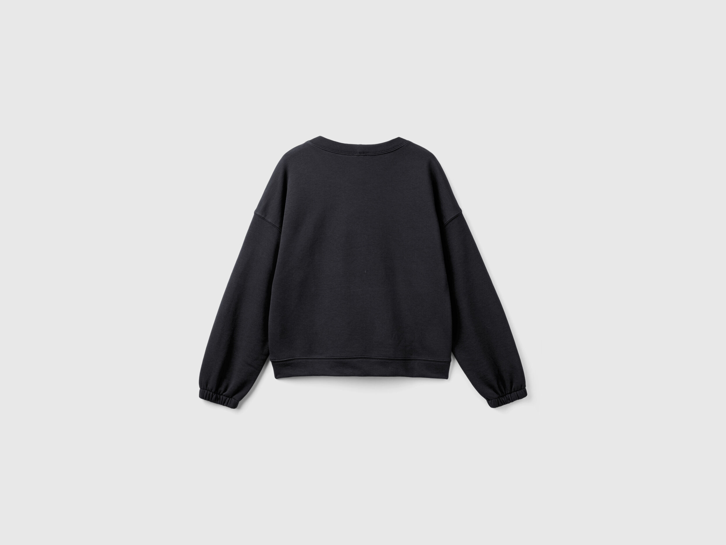 Crew neck sweatshirt in cotton blend Black Benetton
