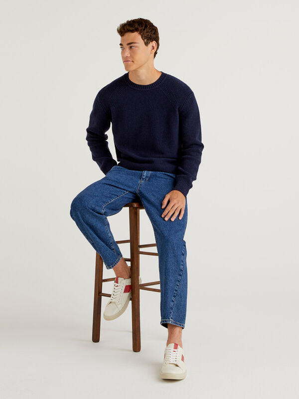 Sweater in recycled wool blend Men