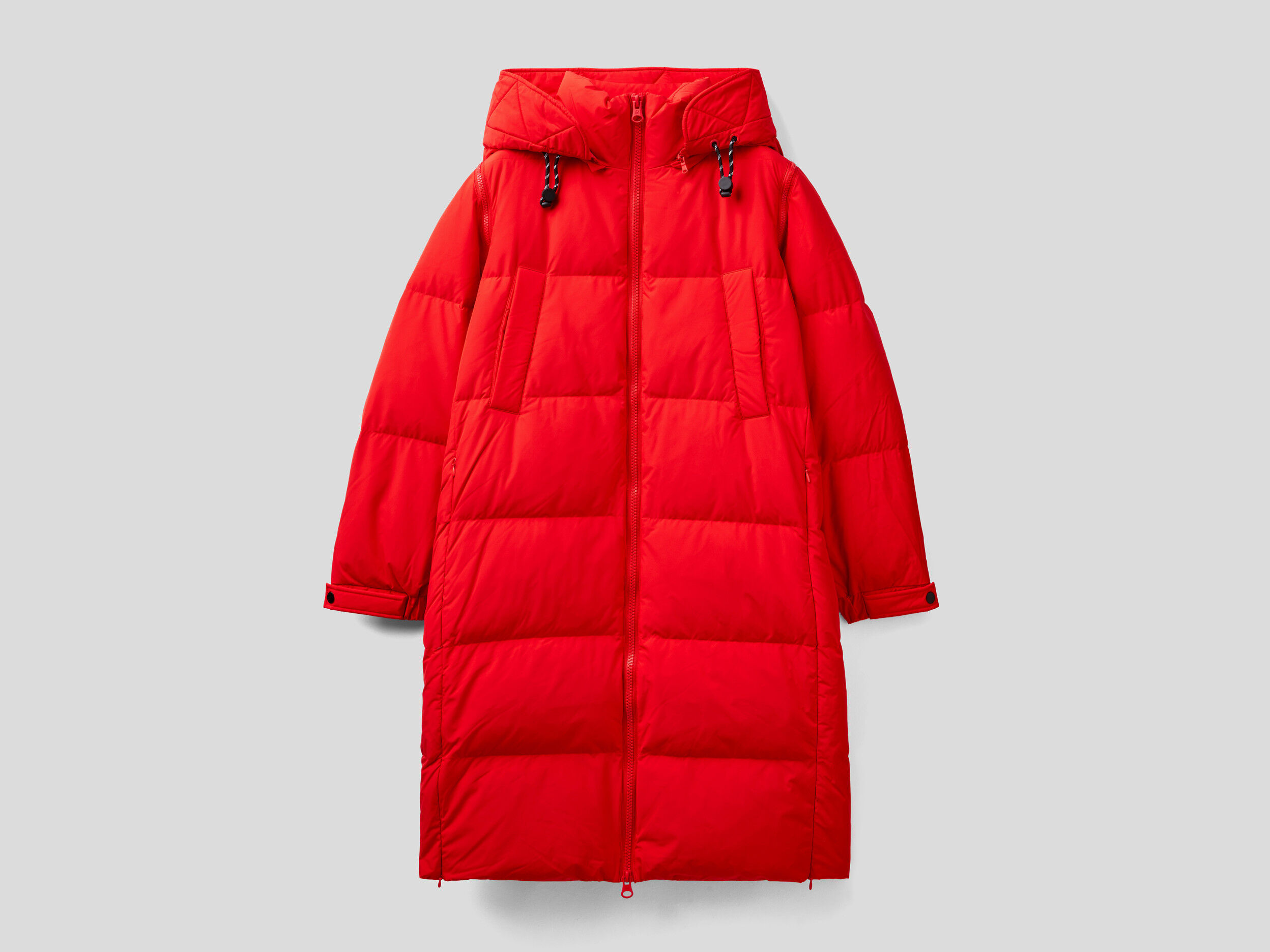 Longline puffer jacket discount with hood benetton