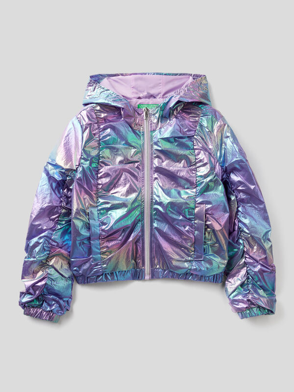 Jacket in iridescent nylon Junior Girl
