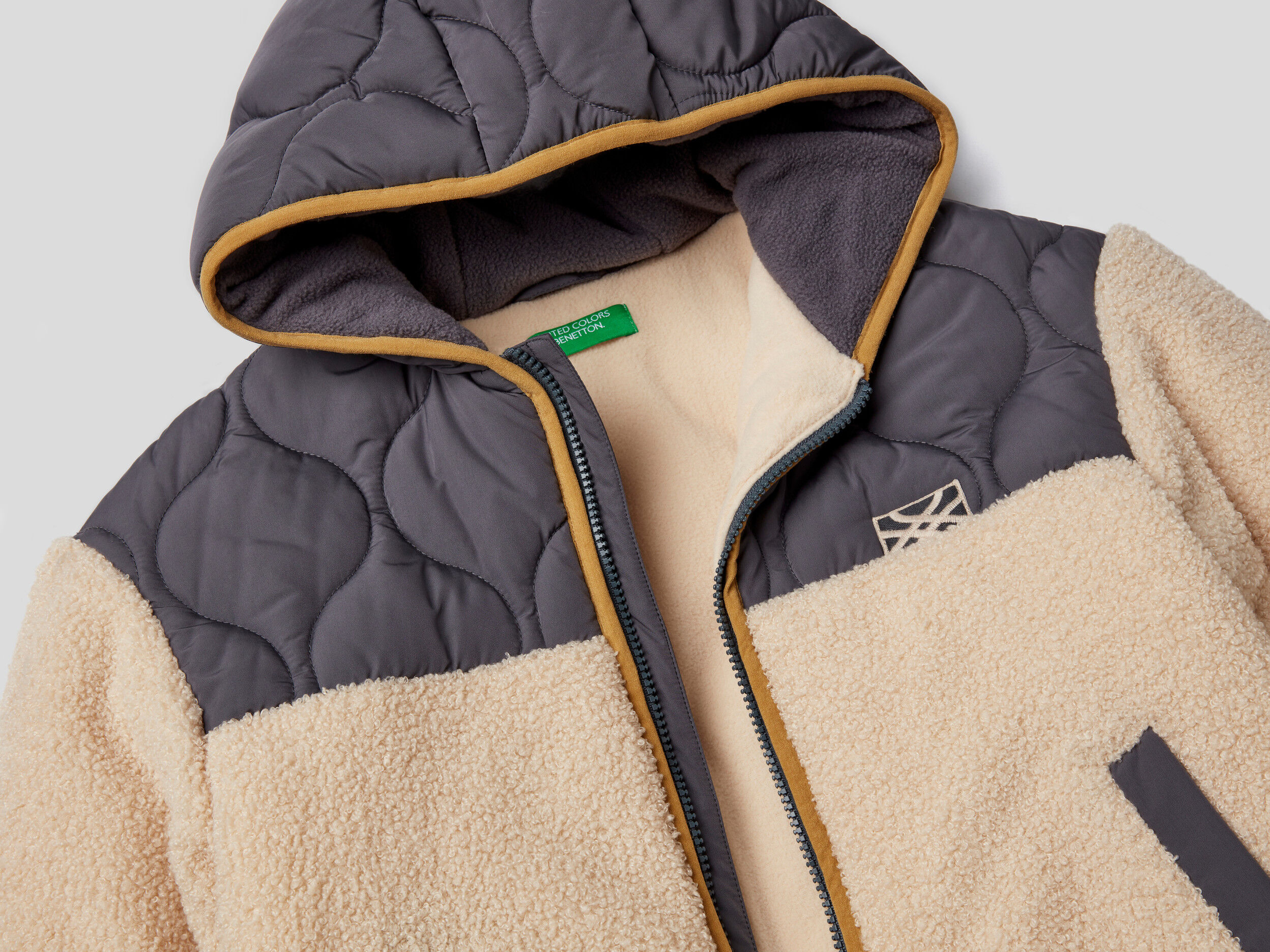 Benetton on sale fleece jacket