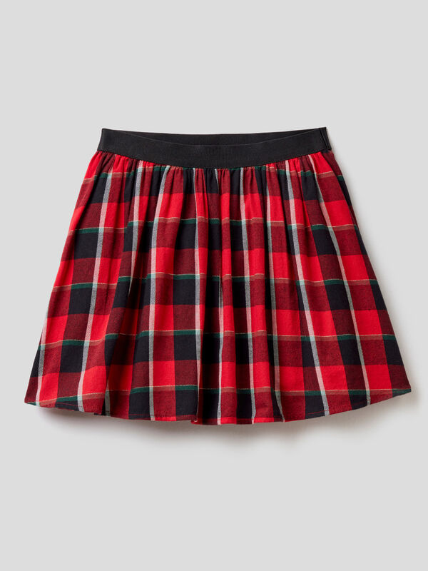 Tartan skirt in flannel Junior Girl