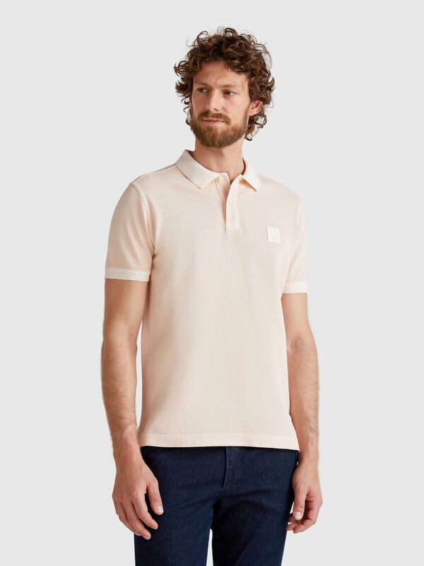 Polo regular fit rosa empolvado Hombre