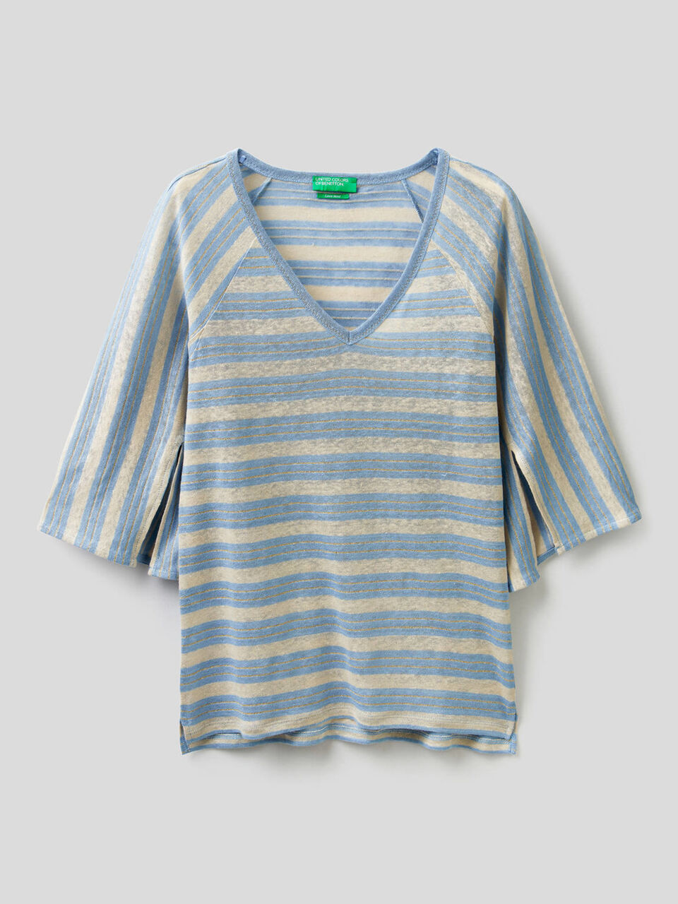 Camiseta de rayas con manga francesa image number 1