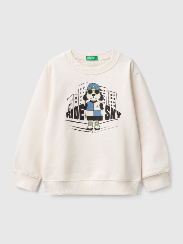 Sudadera de cuello redondo con estampado Niño