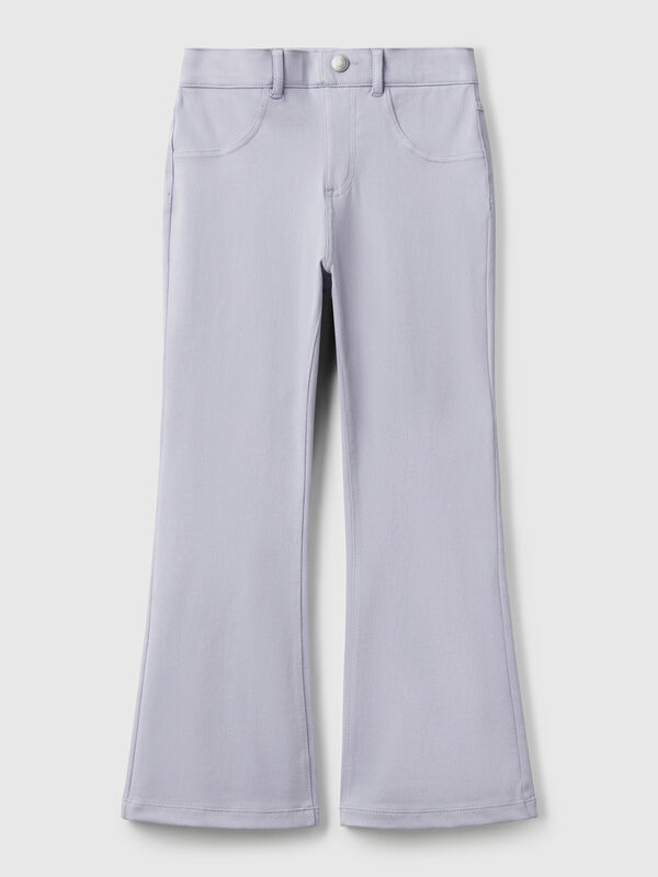 Pantalón acampanado de algodón elástico Niña