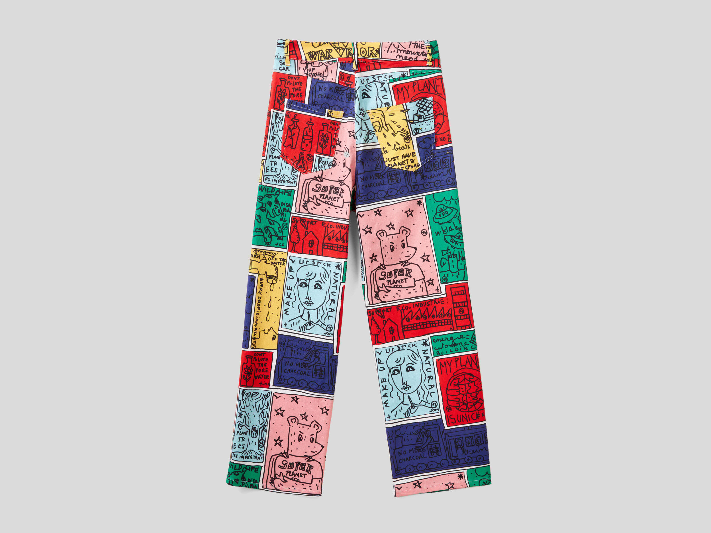 JCCxUCB patchwork trousers - Multi-color | Benetton