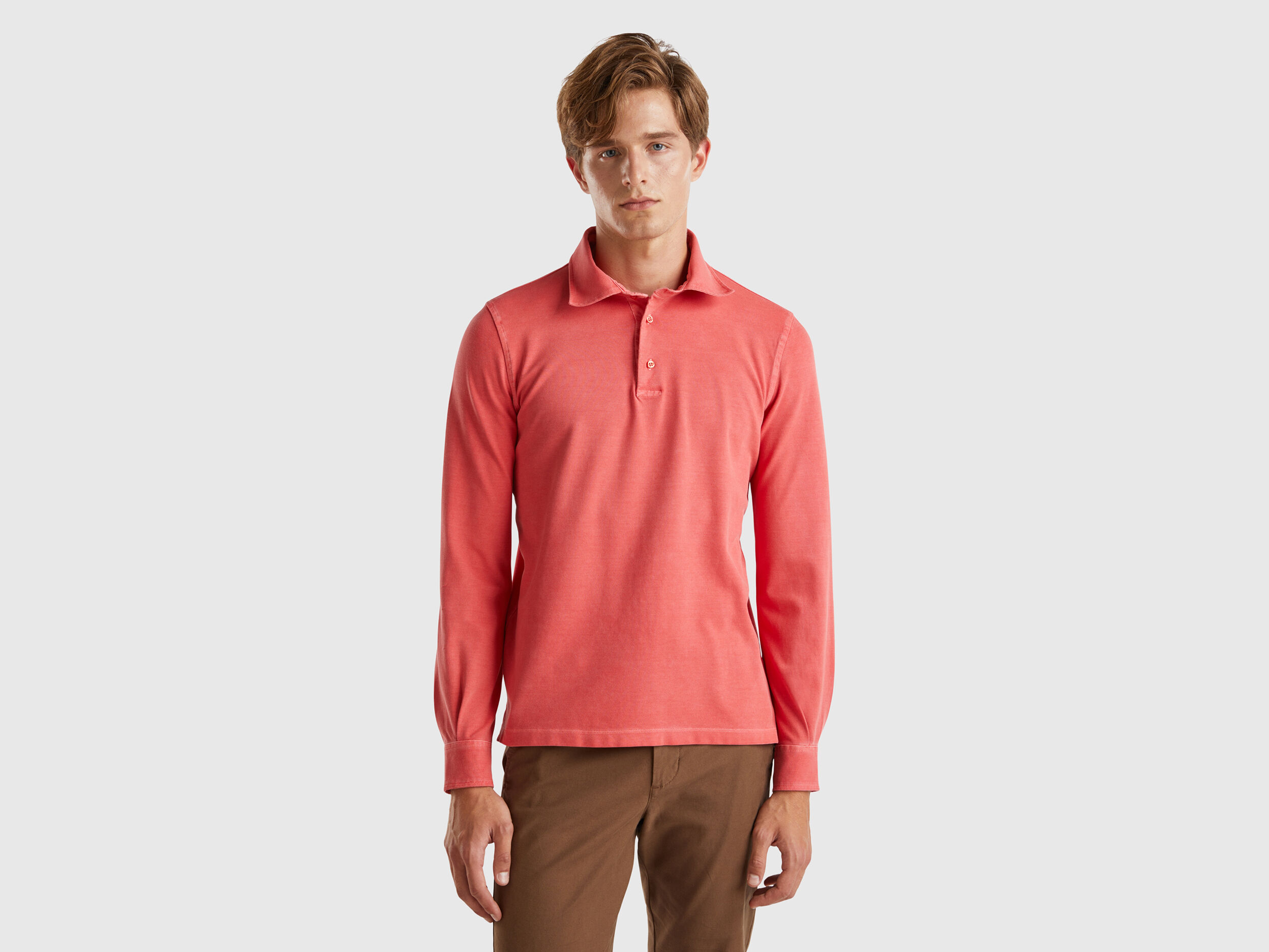 Benetton long sleeve polo online