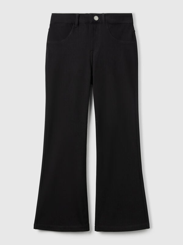 Pantalón acampanado de algodón elástico Niña
