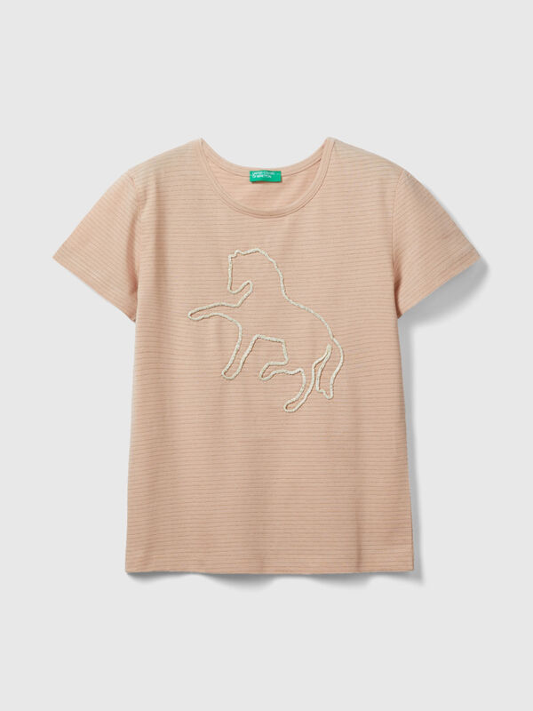 T-shirt with cord embroidery Junior Girl