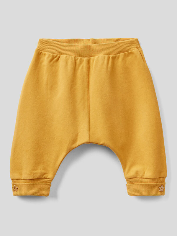 Warm trousers in organic stretch cotton New Born (0-18 months)