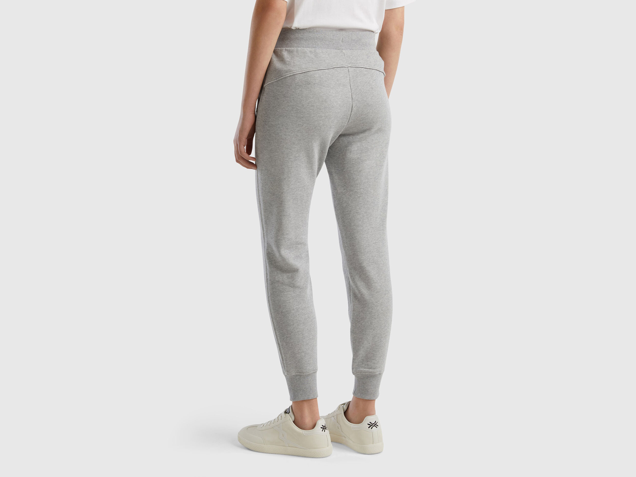 Joggers with drawstring Light Gray Benetton