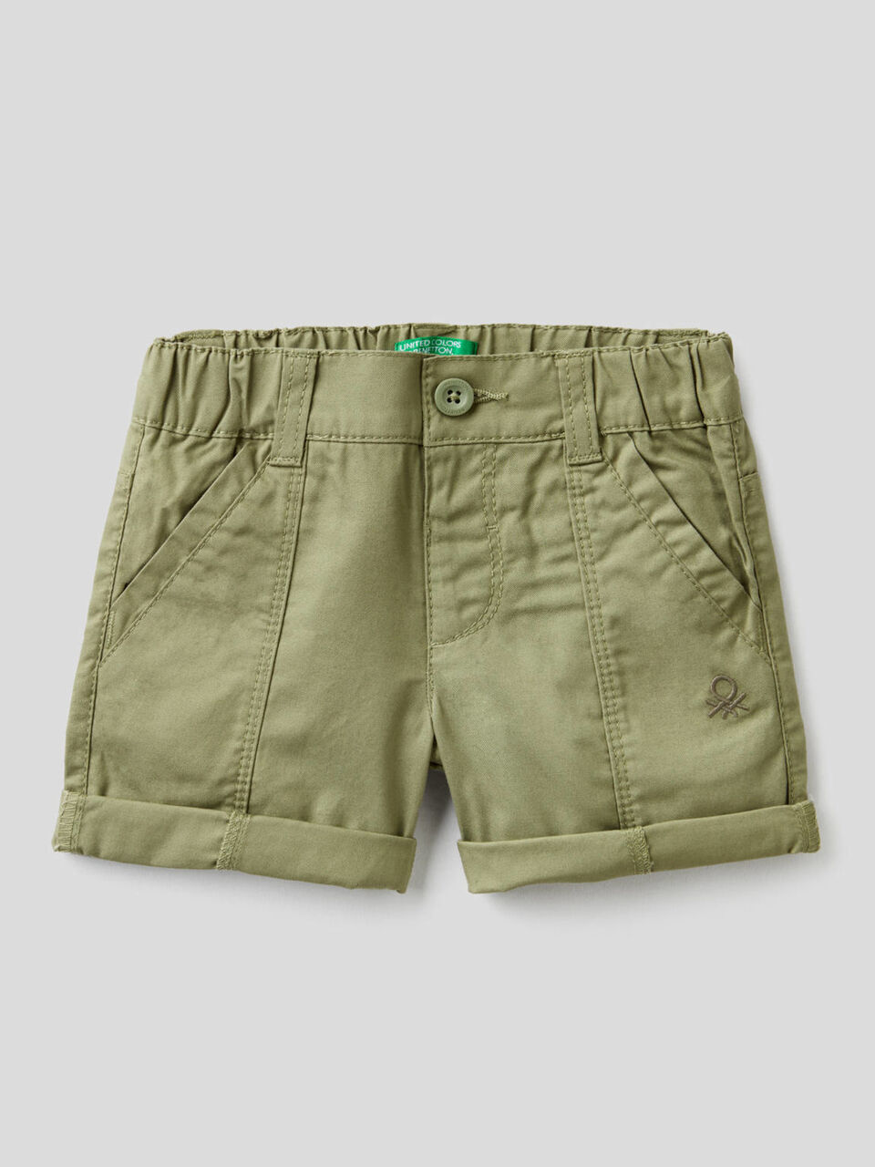 Bermudas de lona de 100 % algodón image number 1