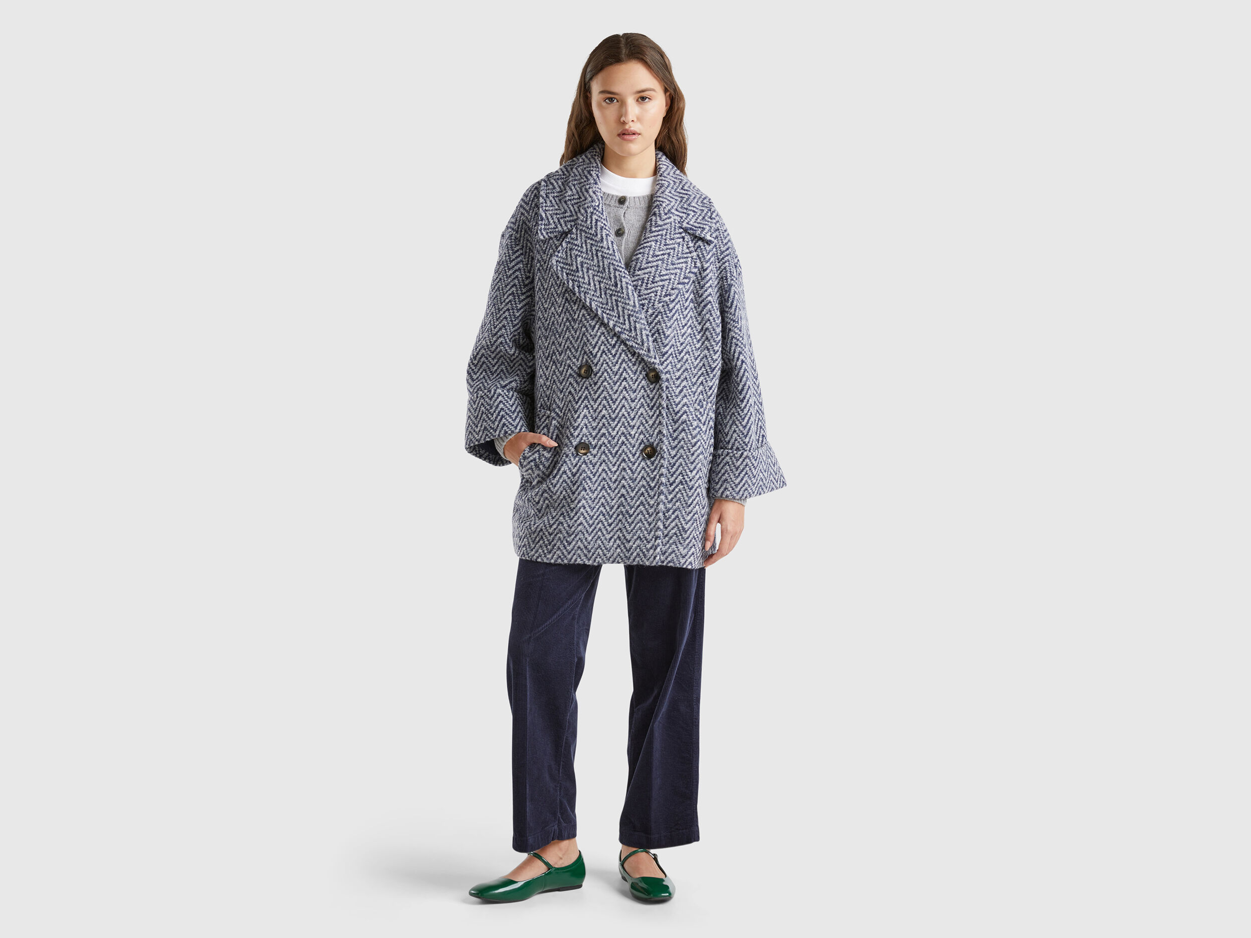 定価99000円 DESCENDANT 23AW SCROLL MONTY WOOL COAT GLOVERALL