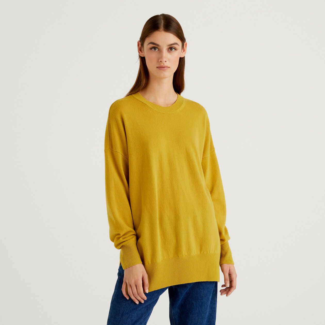 Oversized mustard shop sweater