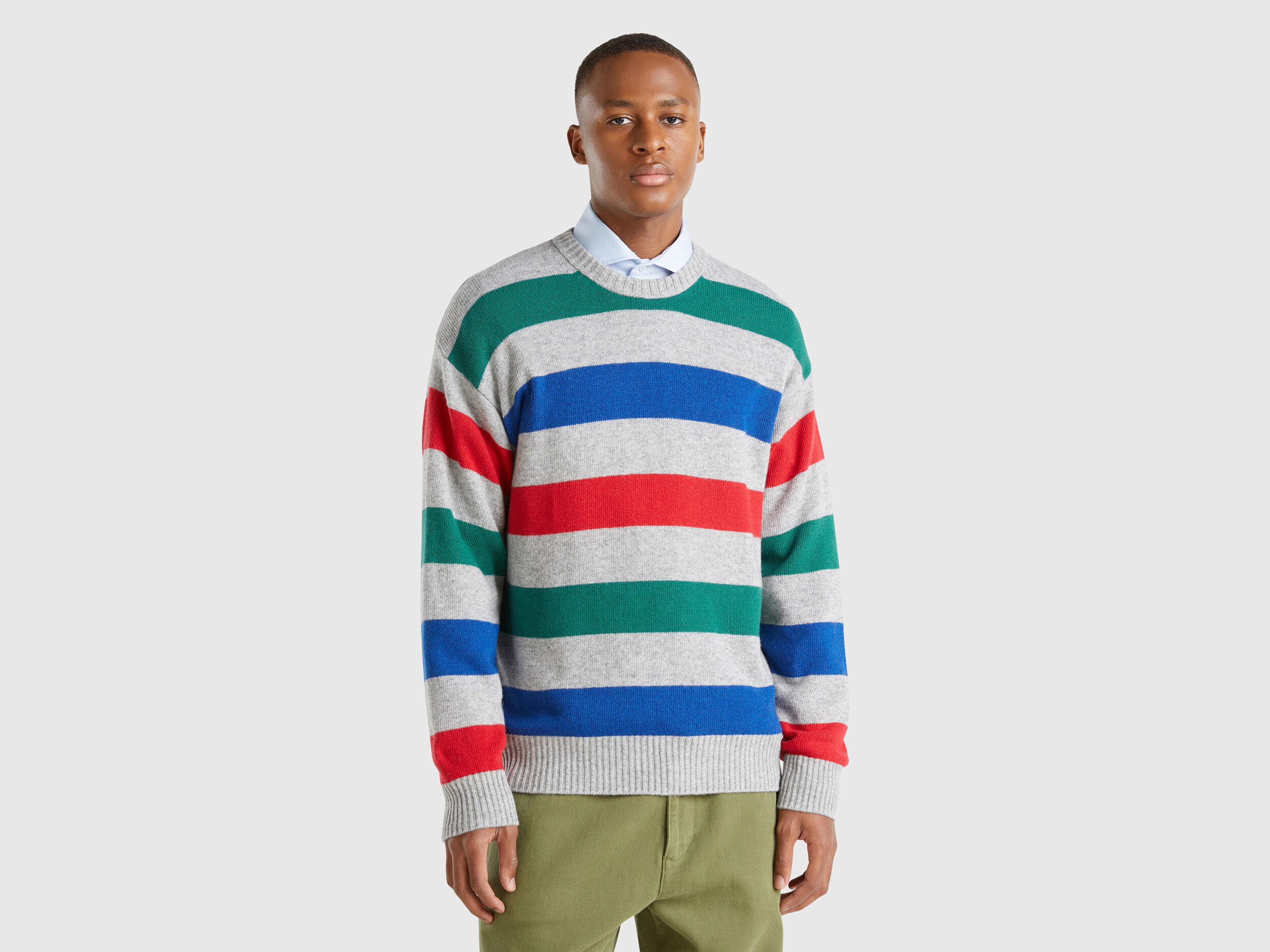 Striped wool blend sweater new arrivals