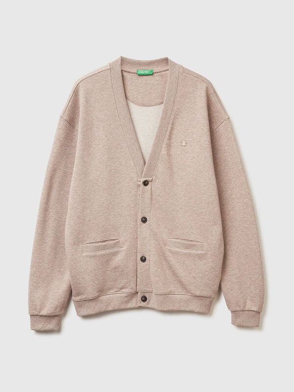 Cárdigan tipo sudadera de corte relajado Hombre