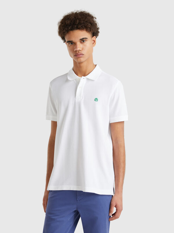 Polo regular fit blanco Hombre
