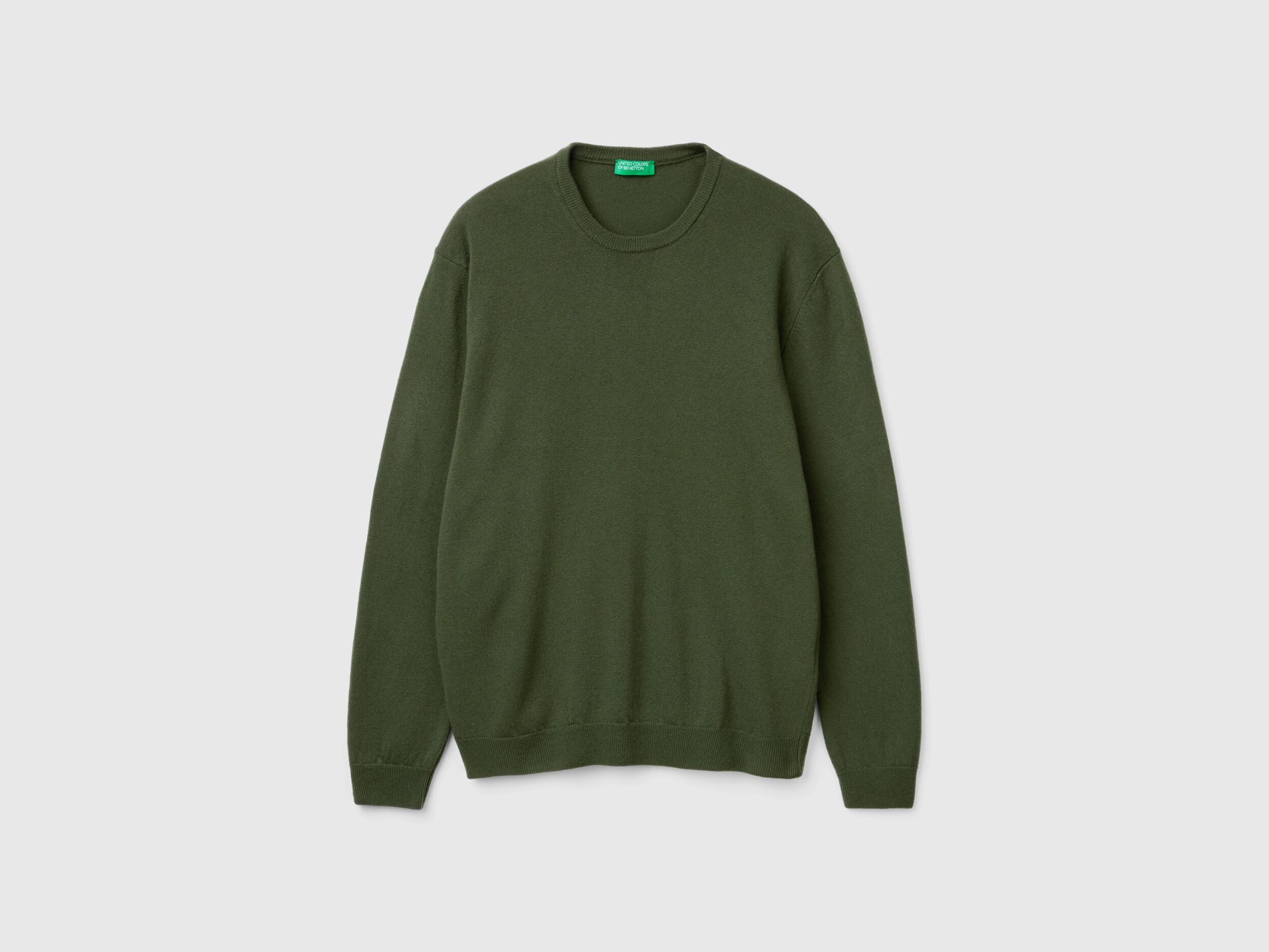 Olive green crew neck sweater clearance