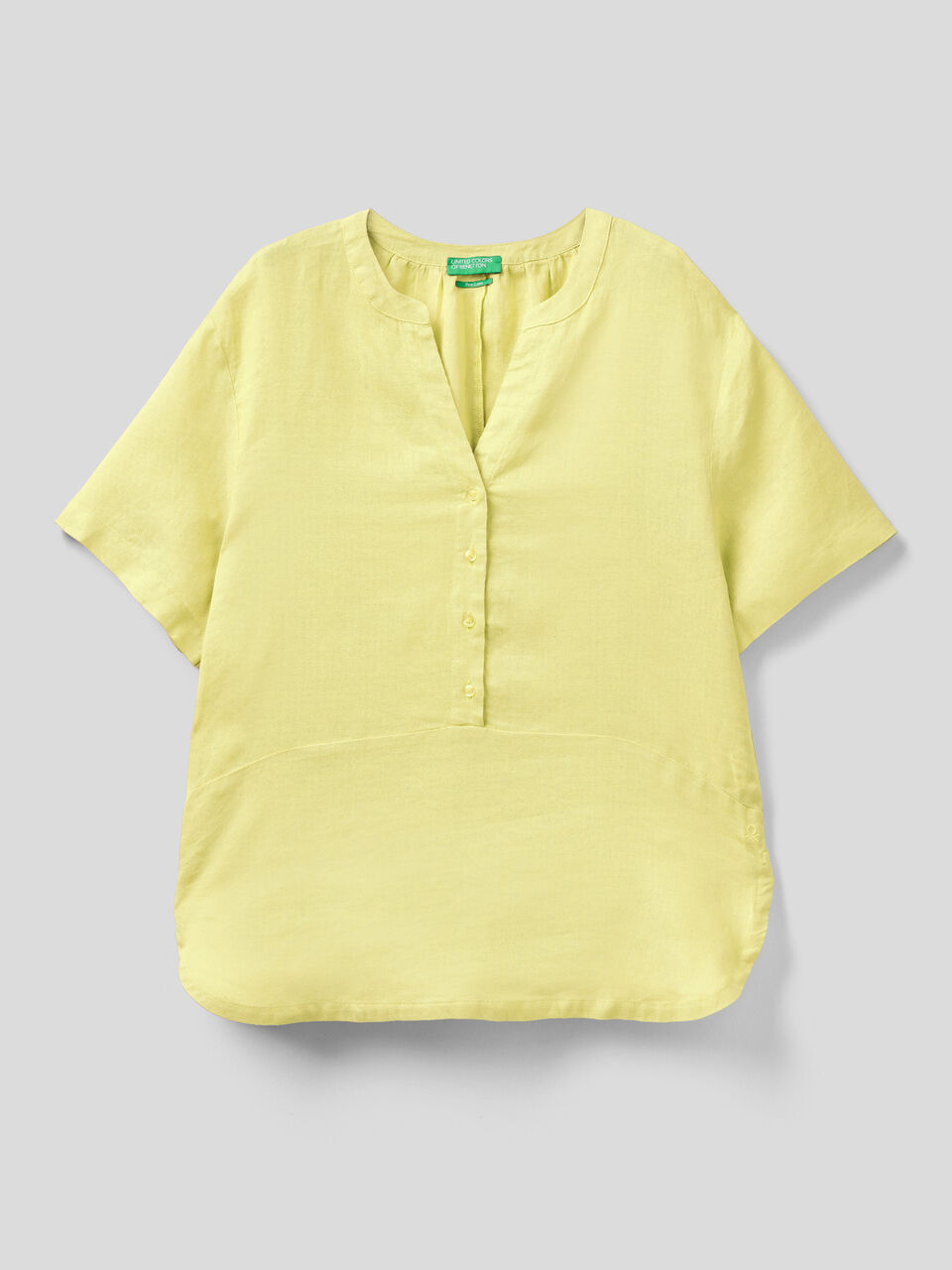 Blusa de 100 % lino con botones image number 1