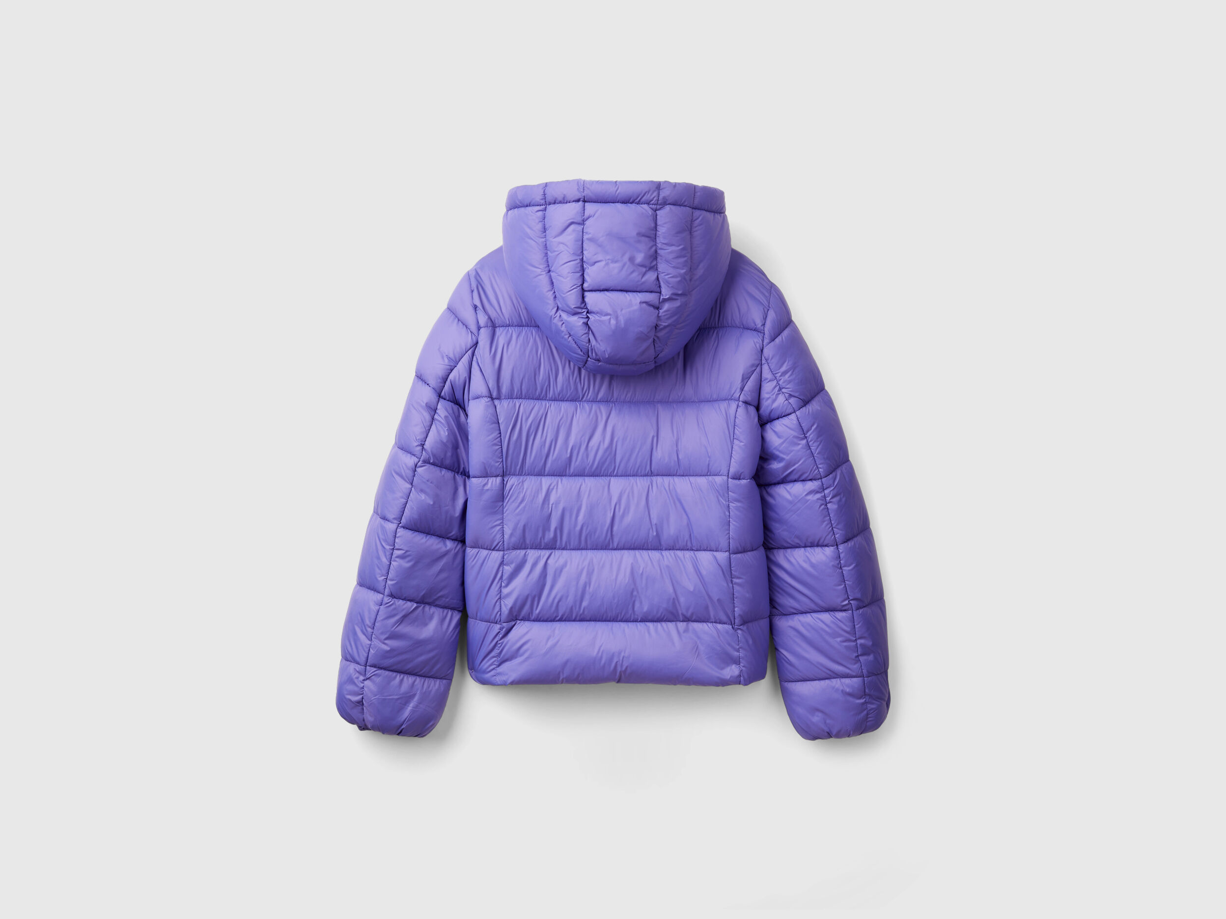 Padded puffer jacket with recycled wadding Purple Benetton