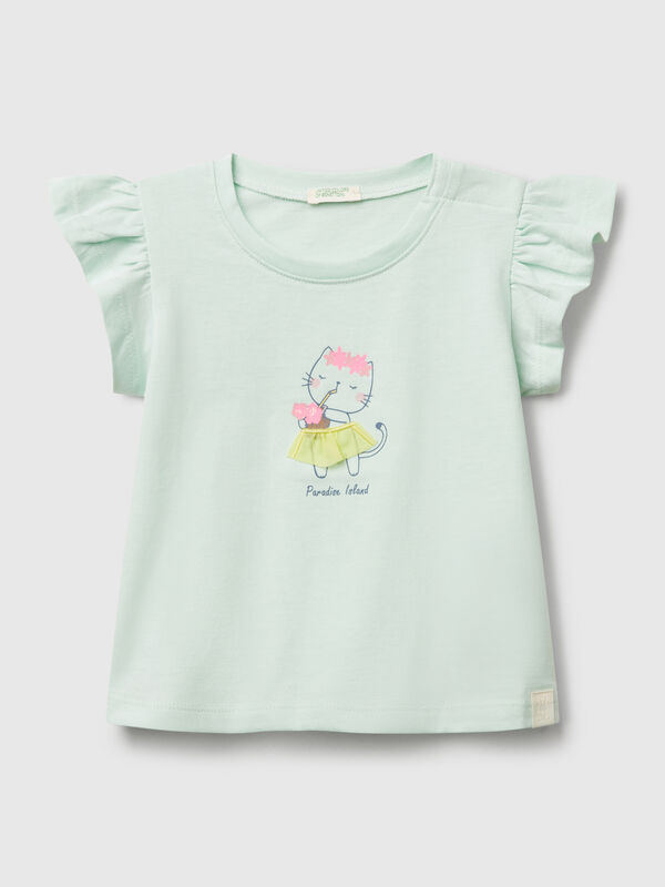T-shirt with print and applique New Born (0-18 months)