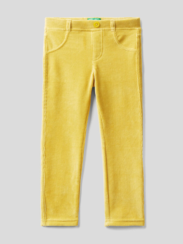 Ribbed chenille trousers Junior Girl