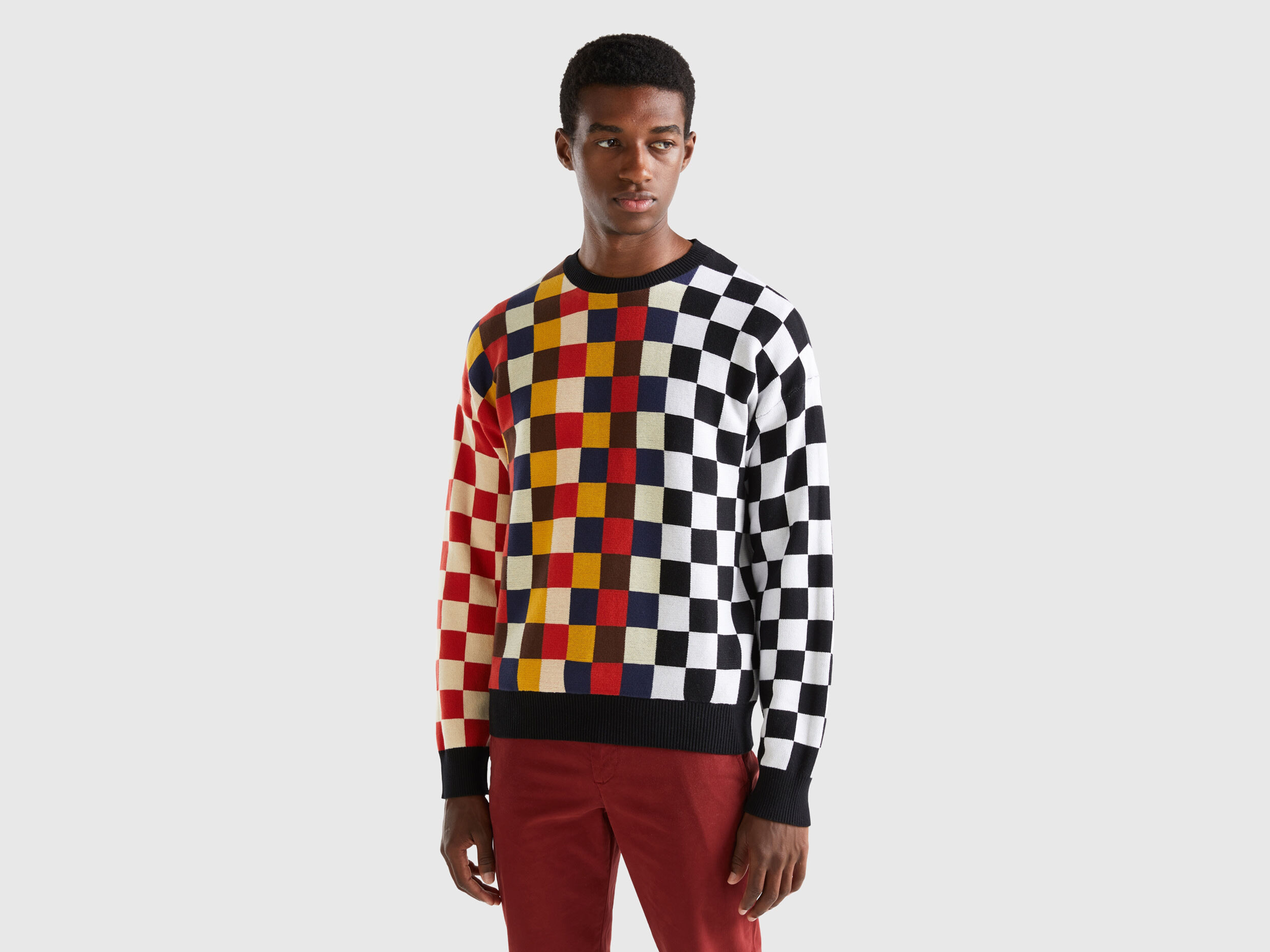 Sweater checkered cheap