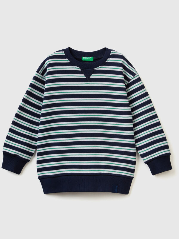 Striped 100% cotton sweatshirt Junior Boy