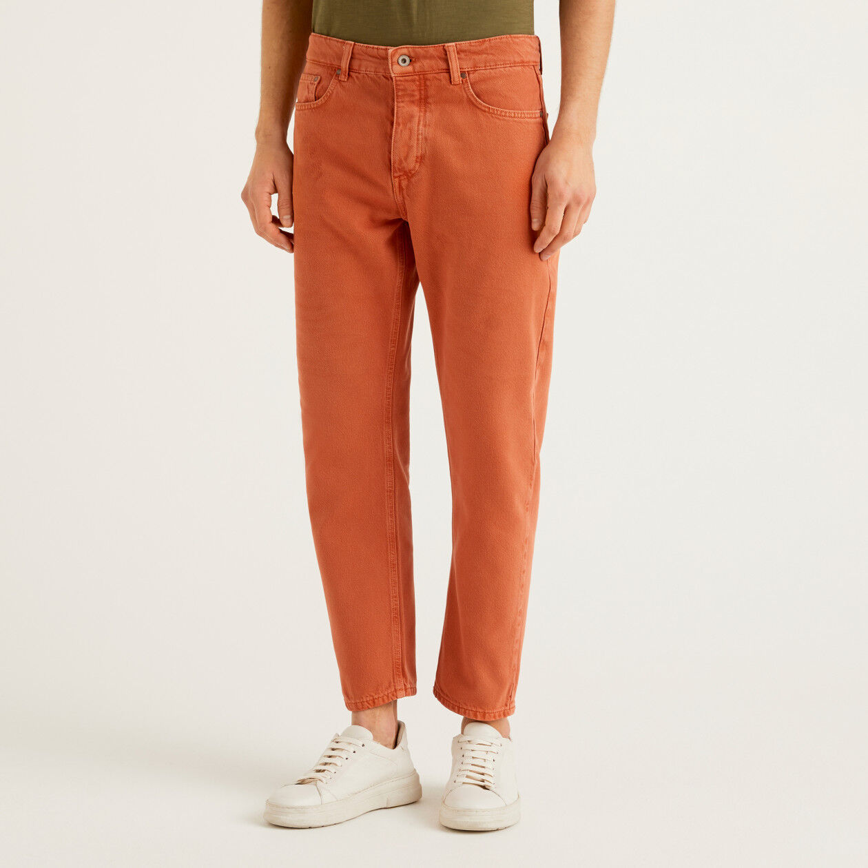 Orange colour clearance jeans