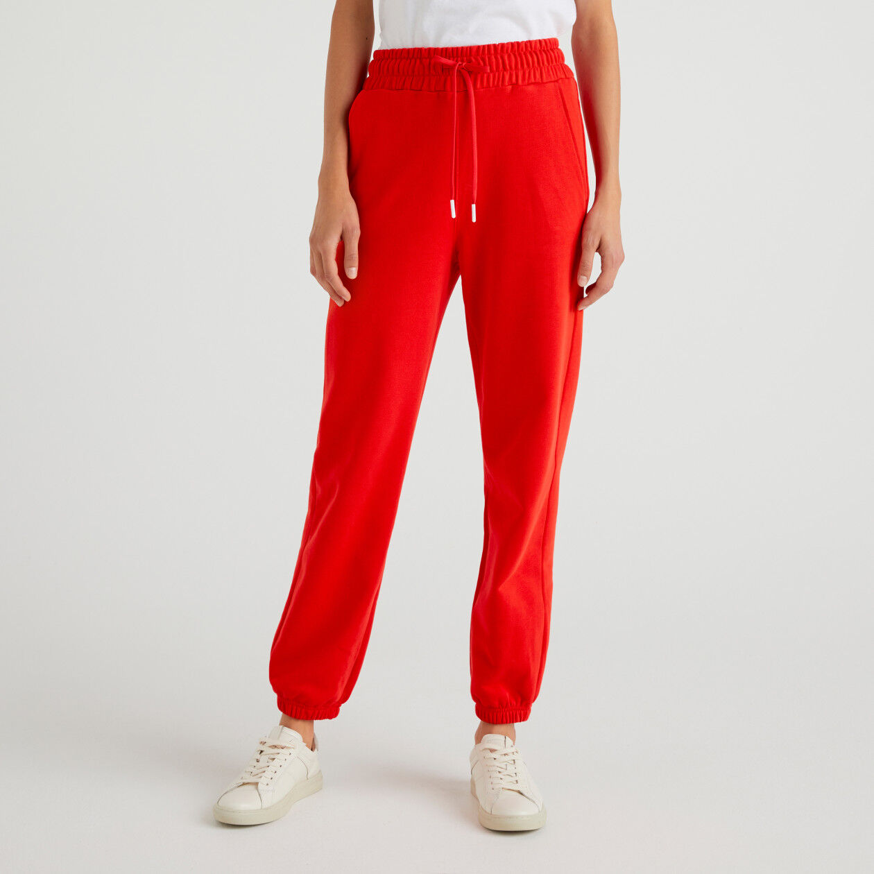 Topshop red joggers sale