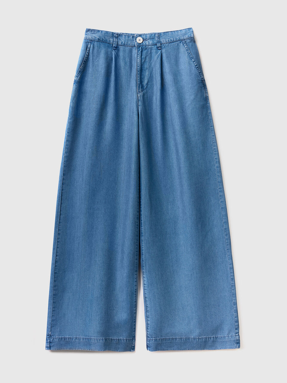 Light Blue Pants - Cute Chambray Pants - Wide-Leg Pants - Lulus